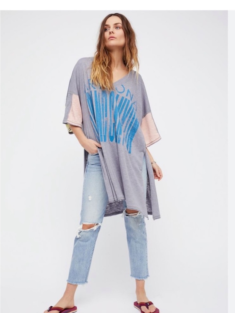 Free People We the Free “Arizona Grand Canyon” Graphic City Slicker Tunic